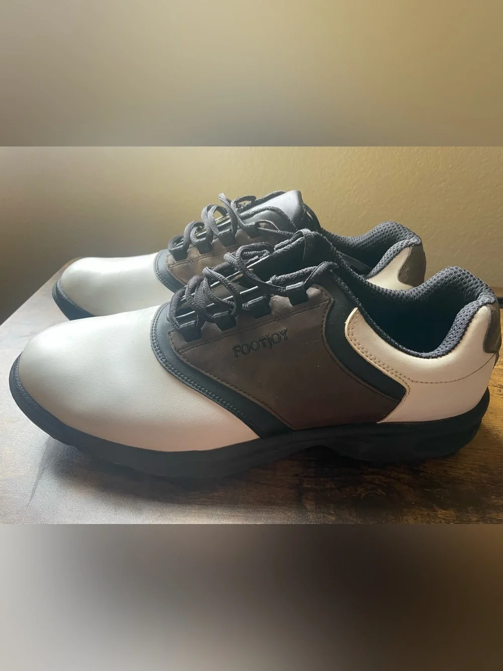 FootJoy White and Brown Men's Golf Shoes